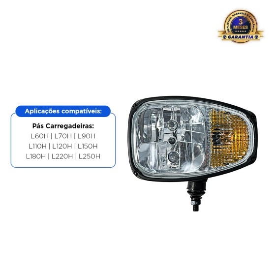 Farol Dianteiro Direito Aplicável Pás Carregadeira Volvo - 17286451