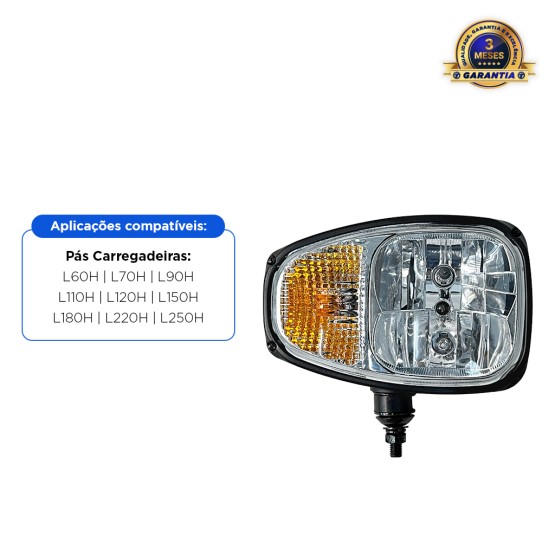 Farol Dianteiro Esquerdo Aplicável Pás Carregadeira Volvo - 17286452