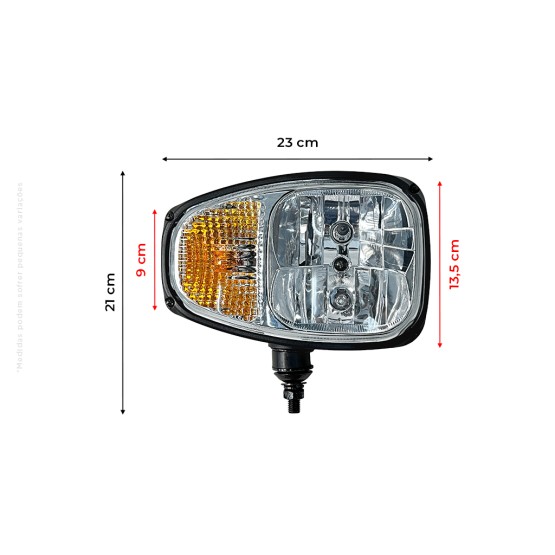 Farol Dianteiro Esquerdo Aplicável Pás Carregadeira Volvo - 17286452