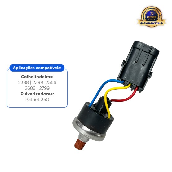 Sensor Pressão Óleo Aplicável Colheitadeira Case - 1964960c1