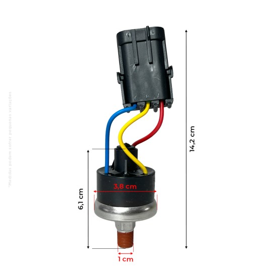 Sensor Pressão Óleo Aplicável Colheitadeira Case - 1964960c1