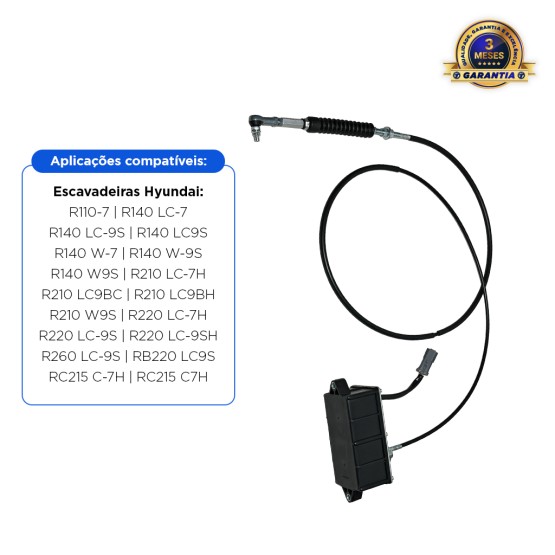 Motor de Passo Acelerador Aplicável Escavadeiras Hyundai - 21EN32301