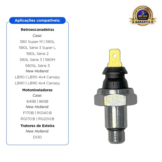 Sensor Pressão Óleo Motor Aplicável New Holland - 277016a1