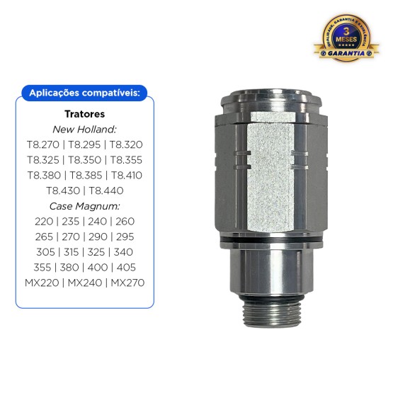 Engate Rápido Fêmea Aplicável Trator New Holland e Case - 298291A1