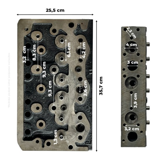Cabeçote Do Motor Injeção Indireta Aplicável Trator Massey Ferguson - 315296