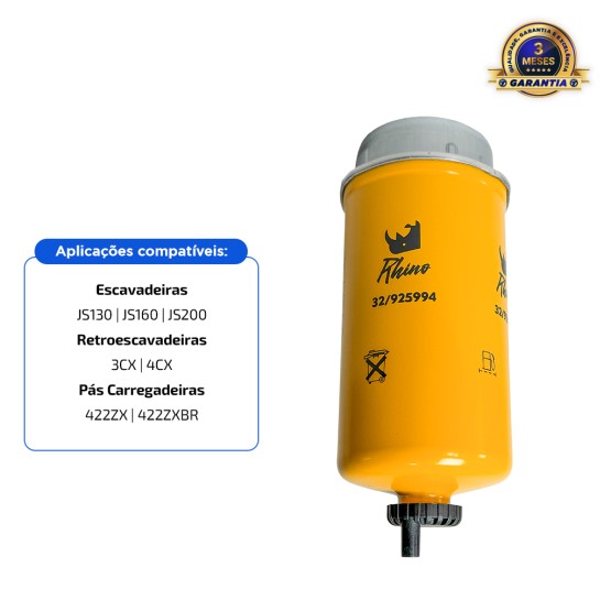 Filtro De Combustível Aplicável Escavadeira JCB - 32/925869