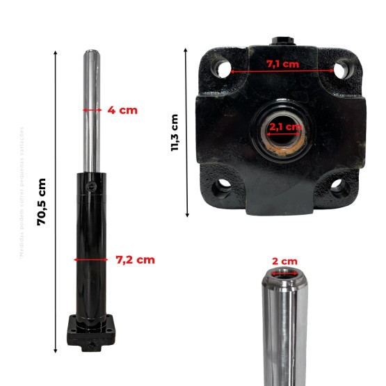 Cilindro De Direção Tração Carraro Aplicável Trator Valtra -  34054800