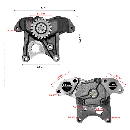 Bomba De Óleo Do Motor Perkins Aplicável JCB / Massey Ferguson - 4132F056
