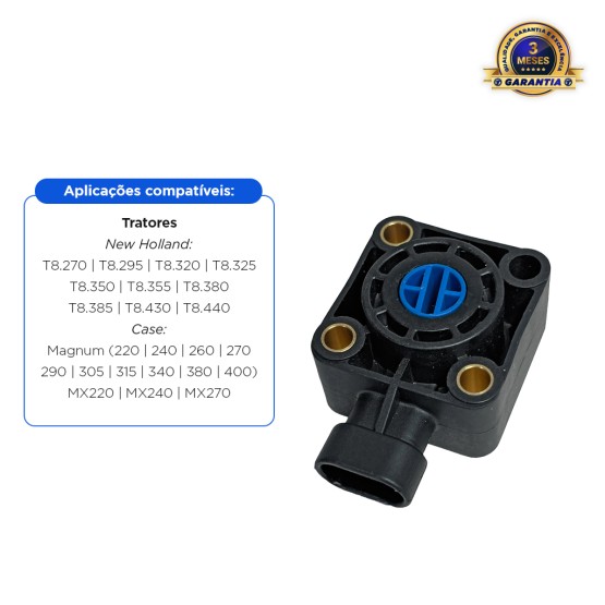 Sensor de Posição Angular Aplicável Trator Case e New Holland - 47901522 