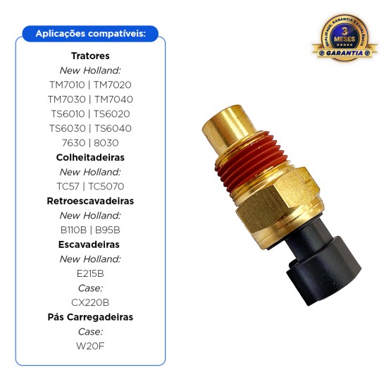 Sensor De Temperatura De Água Aplicável Case / New Holland - 504264463