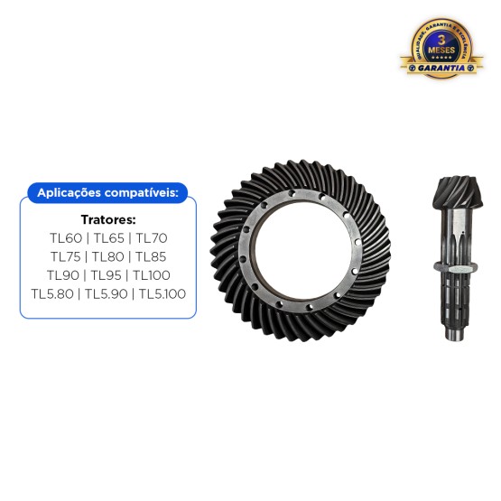 Coroa E Pinhão 9x43 Diferencial Traseiro Aplicável Trator New Holland - 5153715