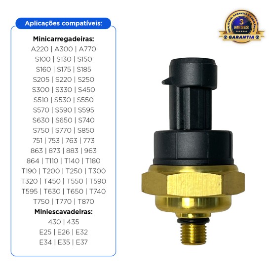 Sensor de Pressão de Óleo Aplicável Máquinas Bobcat - 6674316