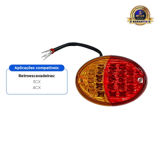 Lanterna Traseira Lado Esquerdo Aplicável Retroescavadeira JCB - 70050136 