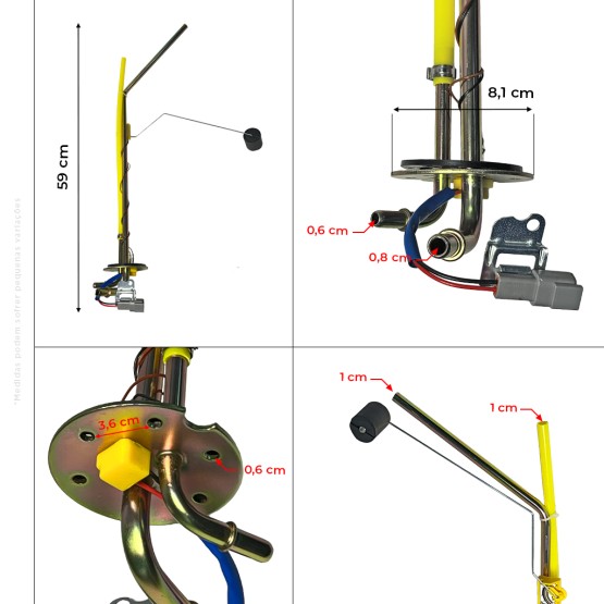 Sensor Boia Combustível Aplicável JCB - 704e4202
