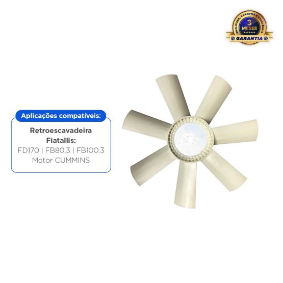 Hélice De 07 Pás Da Esteira Aplicável Retroescavadeira Fiatallis - 75247940