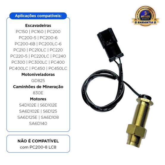 Sensor De Rotação Aplicável Escavadeira Komatsu - 7861922310