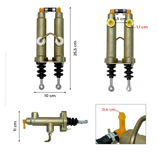 Cilindro Mestre Duplo Aplicável Trator New Holland - 81869963