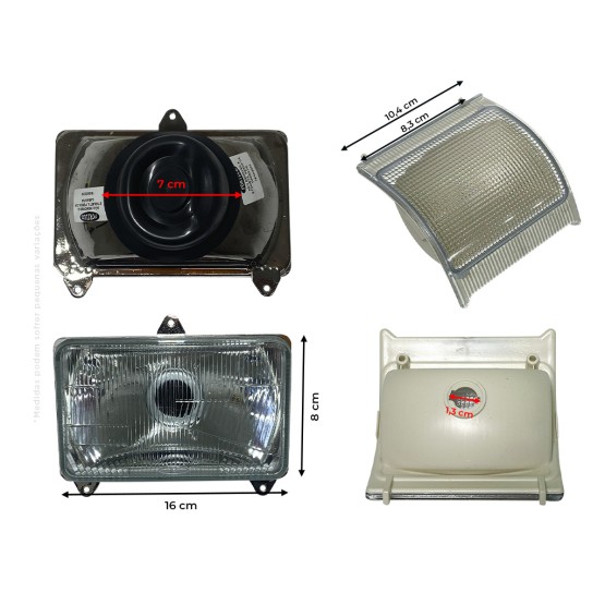 Farol Dianteiro Completo Aplicável Trator New Holland - 82991213