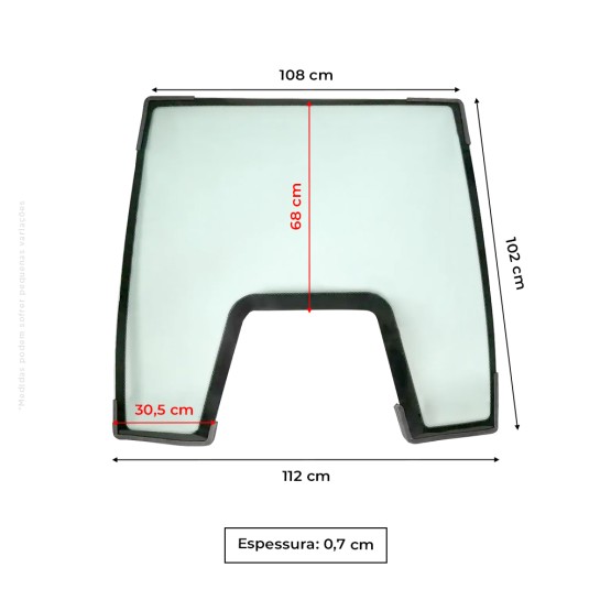 Vidro Do Para-brisa Frontal Aplicável Trator Valtra - 83829600