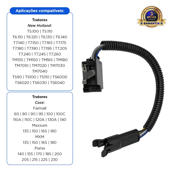 Interruptor Elétrico De Freio Aplicável Trator New Holland e Case - 84142375