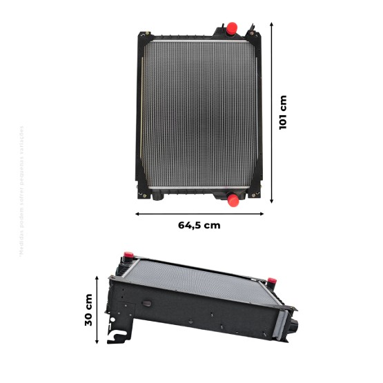 Radiador De Água Aplicável Tratores New Holland - 84249173