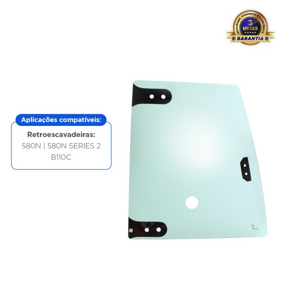 Vidro Superior Da Porta Direita Aplicável Retroescavadeira Case e New Holland - 84261870