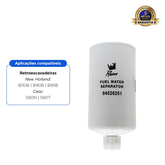 Filtro De Combustível Aplicável Colheitadeira / Trator New Holland - 84526251/1