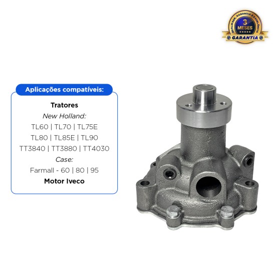 Bomba De Água Aplicável Motor Iveco Trator New Holland - 99454833