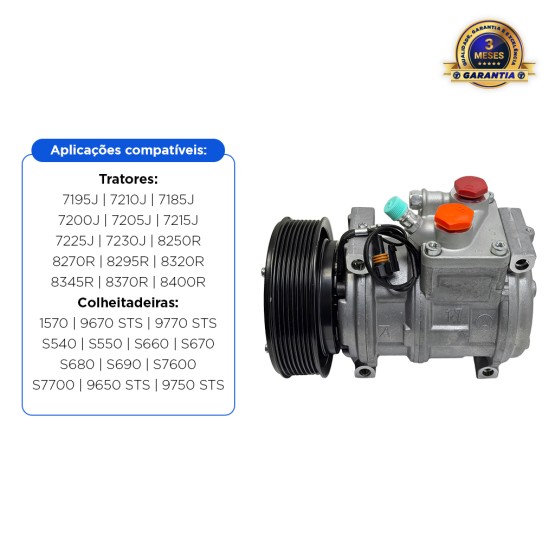Compressor Do Ar Condicionado Aplicável John Deere - Ah169875