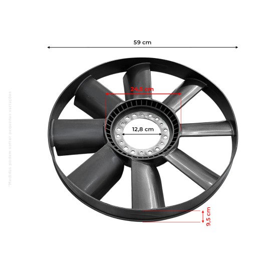 Hélice do Ventilador Aplicável Tratores John Deere - AL160126