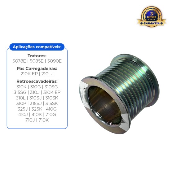 Polia Do Alternador Aplicável Máquinas John Deere - AT334722