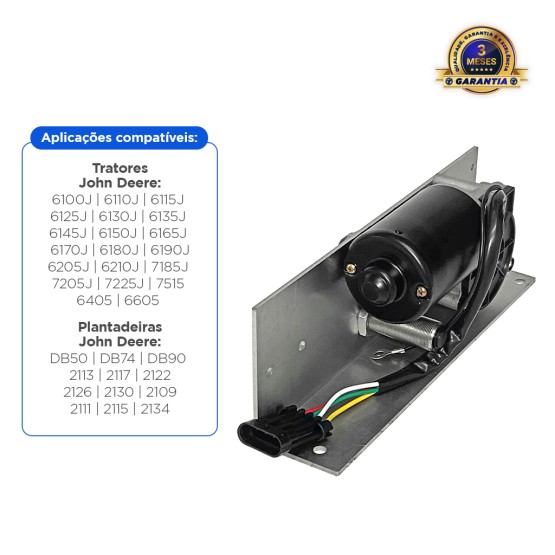 Motor Limpador do Para-brisa Aplicável Trator John Deere - RE151494