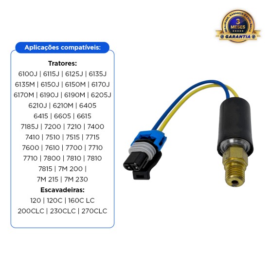 Sensor De Pressão De Óleo Aplicável Trator John Deere - RE212878