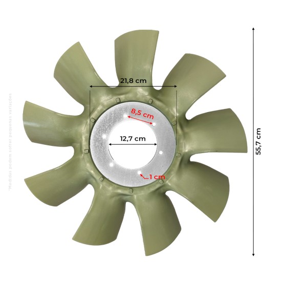 Hélice do Ventilador Aplicável John Deere - Re245935