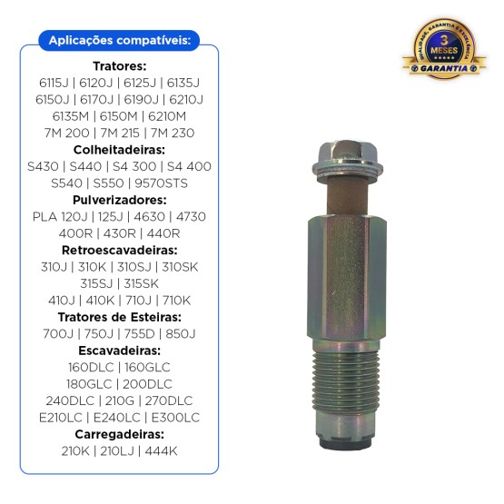Válvula De Alivio De Pressão Aplicável Trator John Deere - RE516335