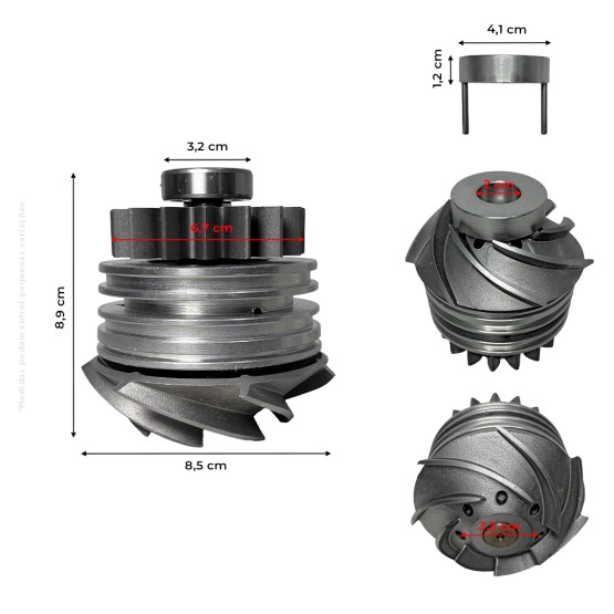 Bomba de Água Aplicável John Deere Motor 8.1 - RE521502