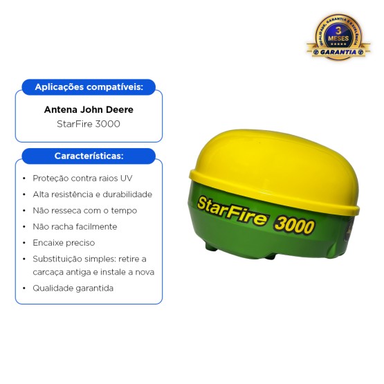 Carcaça/Tampas Completa Para Antena Starfire 3000 Partes Superior E Inferior