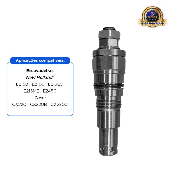 Válvula Solenoide De Alivio Aplicável Escavadeira New Holland E Case - YN22V00001F8