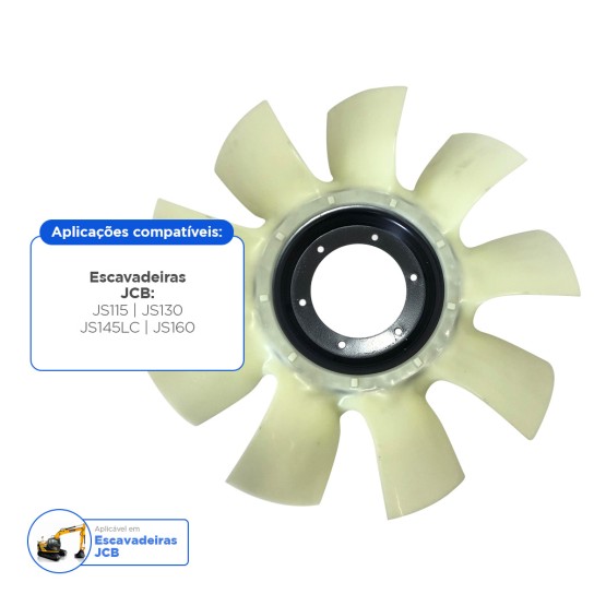 Hélice Ventoinha Radiador Aplicável Escavadeiras Jcb - 30927052