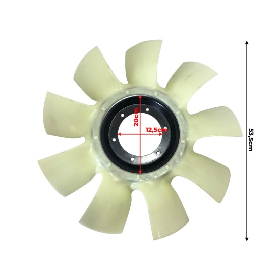 Hélice Ventoinha Radiador Aplicável Escavadeiras Jcb - 30927052