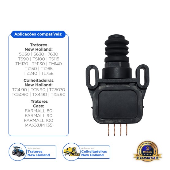 Interruptor Ação Rápida Aplicável New Holland - 47132449