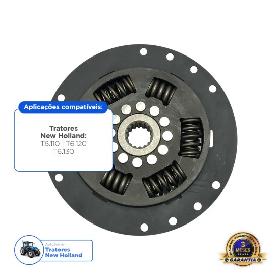 Amortecedor De Torção Aplicável Tratores Case New Holland - 5196061