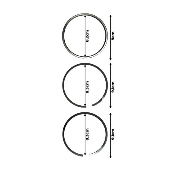 Jogo De Anéis Motor Aplicável Bobcat - 6655178