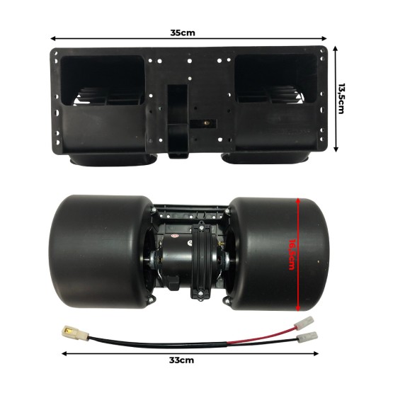 Eletroventilador 12v Aplicável Tratores New Holland - 87663955
