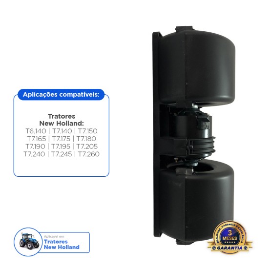 Eletroventilador 12v Aplicável Tratores New Holland - 87663955