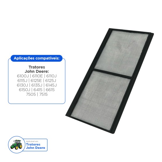 Tela Proteção Radiador Aplicável Trator John Deere - DQ52819